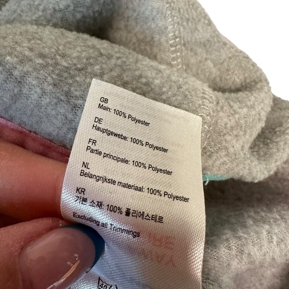 Joules | Gray and Pink Full Zip Fleece Jacket Size 14 - Picture 12 of 13